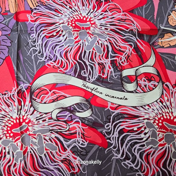 NWT Silk Twill Scarf Hand-Rolled Pineda Covalin Herbalist Flowers - Picture 11 of 16